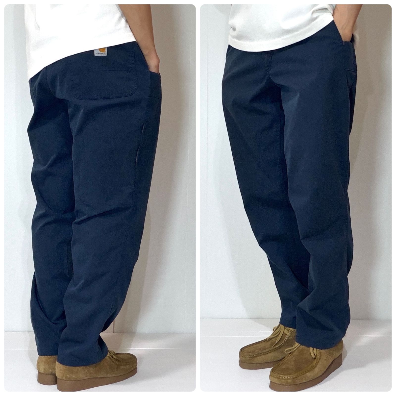 極上Carhartt カーゴパンツ 33x30 ネイビー