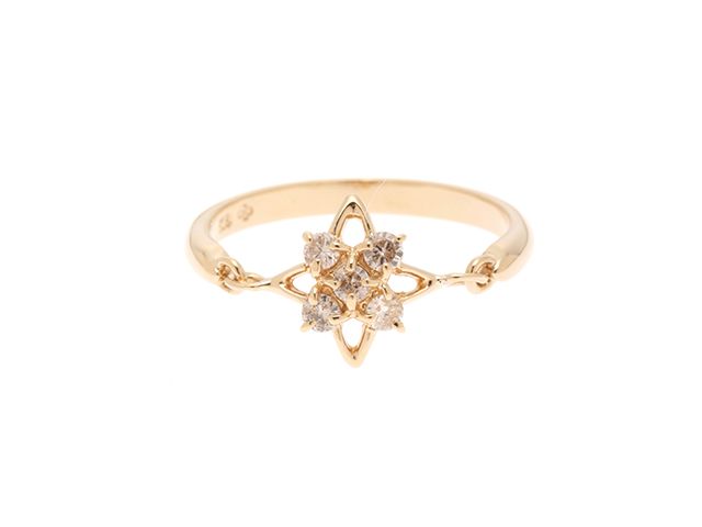 JEWELRY ジュエリー ジュエリー K18/D0.18/2.0g/#11 貴金属･宝石 ﾘﾝｸﾞ リング・指輪 K18ゴールド K18 11号 ゴールド レディース【中古】208　2147200581491