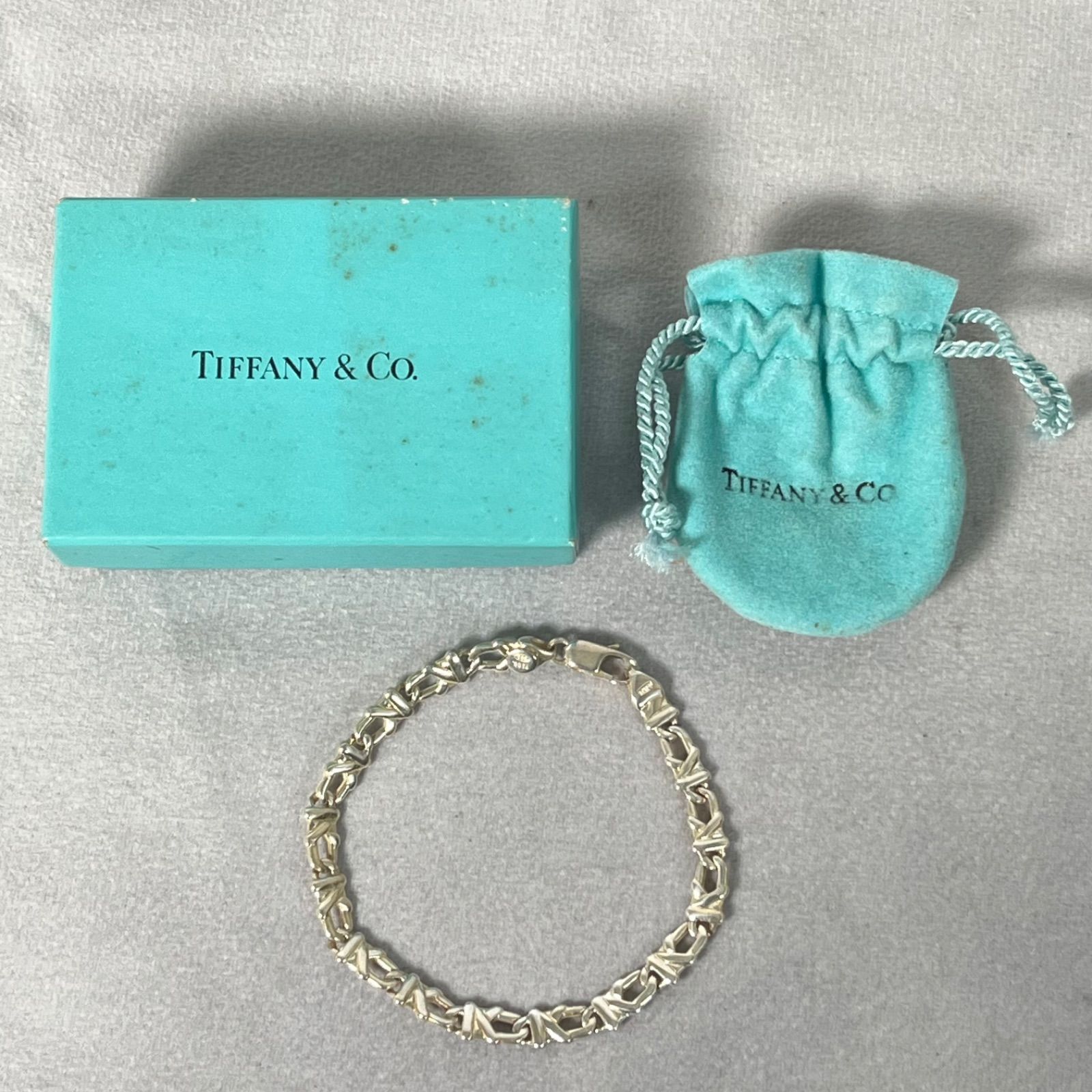 管2604-89】TIFFANY&Co. ティファニー チェーン シルバー ブレスレット