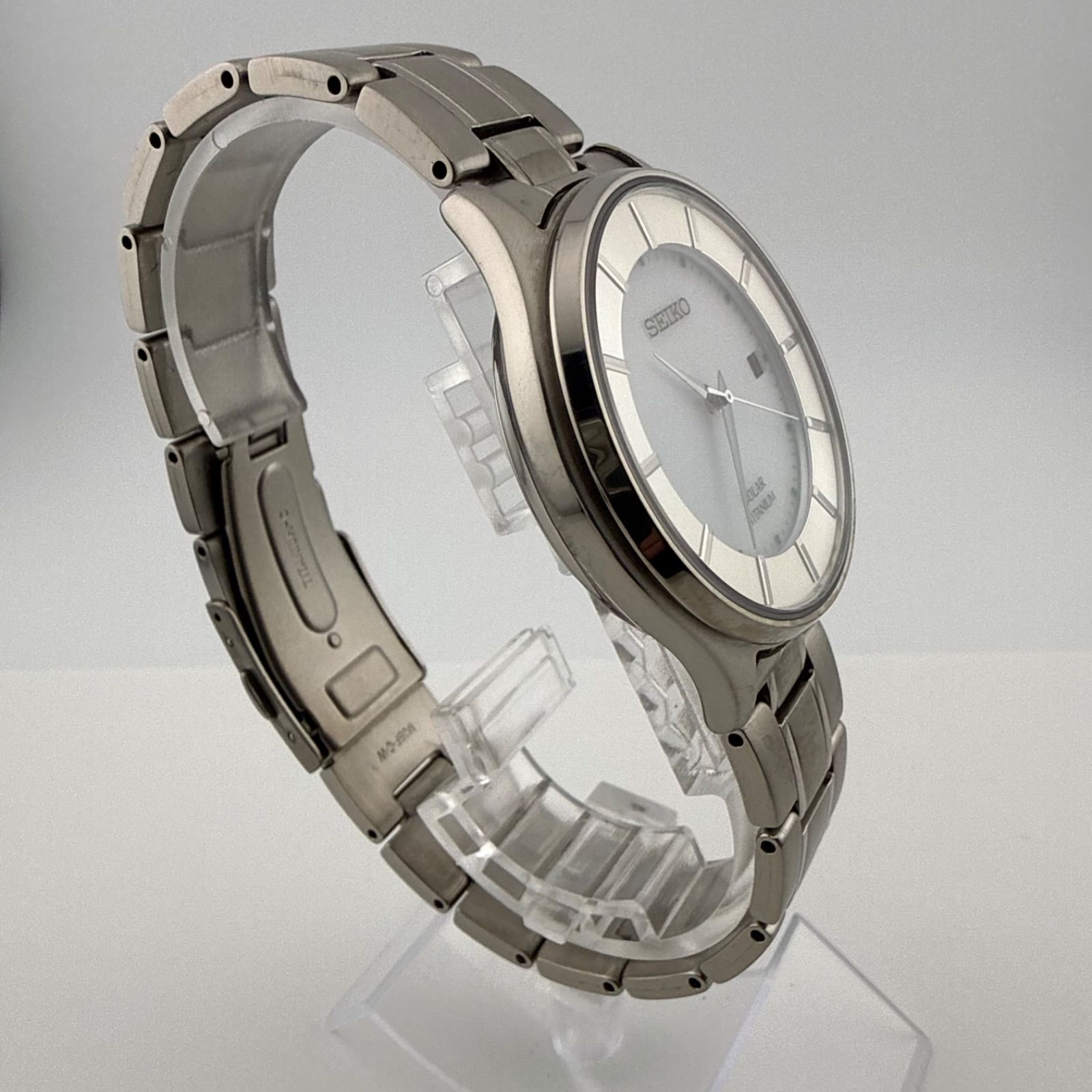 稼働◎セイコーセレクション　メンズ腕時計　V157-0BX0 付属品完備 SEIKO V157-0BX0 セイコー TITANIUM チタニウムチタン メンズ 腕時計