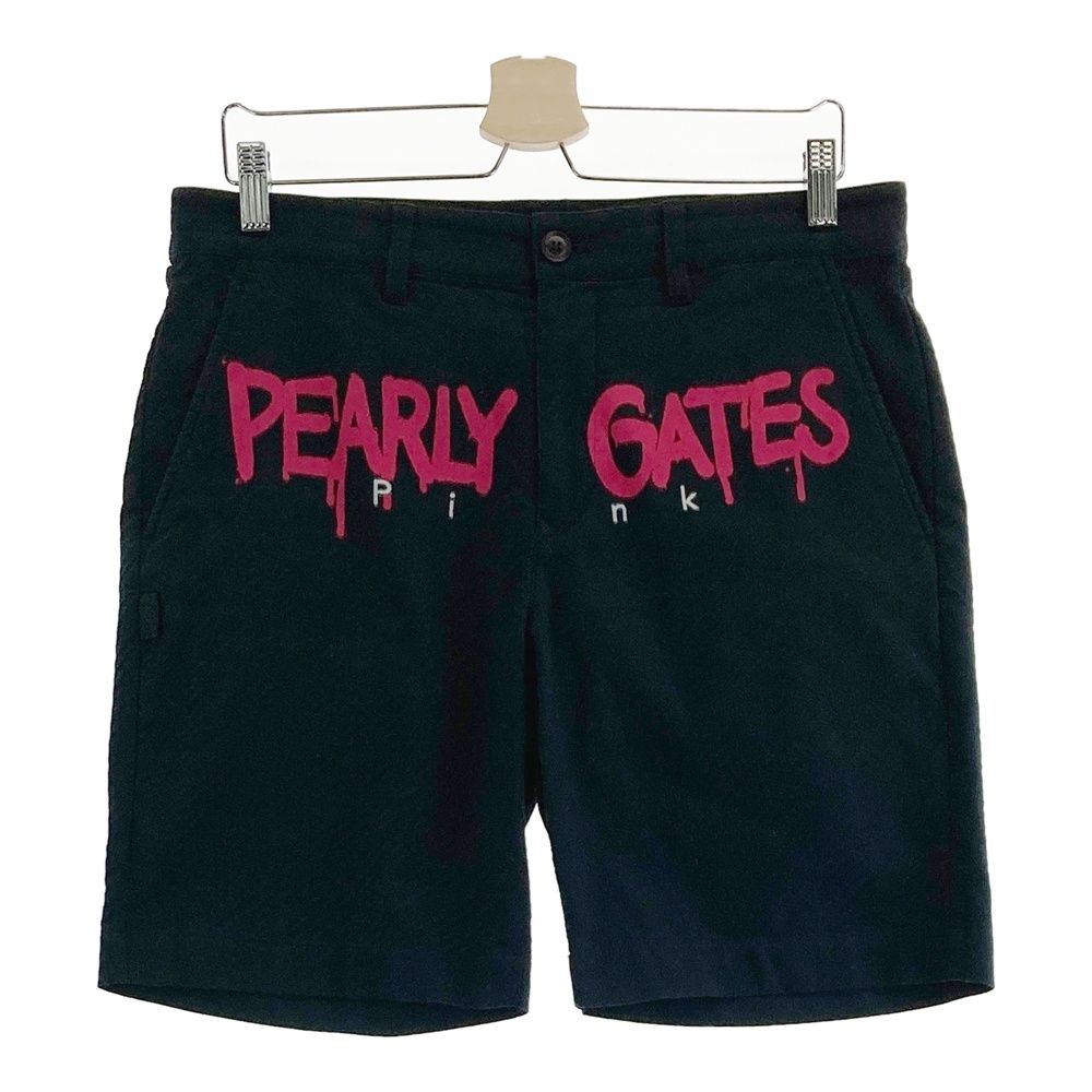 サイズ：5 PEARLY GATES パーリーゲイツ コットン混 ハーフパンツ ネイビー系 [240101635670] ゴルフウェア メンズ ストスト