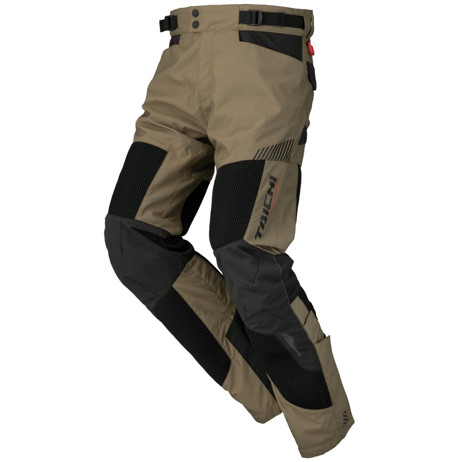 新品 RSタイチ(RS TAICHI) バイクウェア ライディングパンツ 春夏 通気性 メッシュ CEプロテクター内蔵 アドベンチャー コンパス エアー パンツ RSY269 KHAKI BM ワイド
