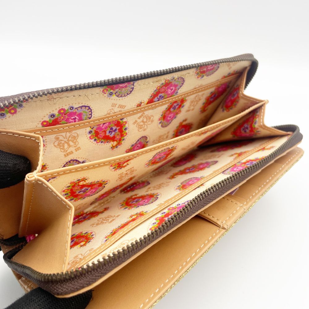ANNA SUI（アナスイ） 長財布 ラウンドファスナー ローズハート 花柄 