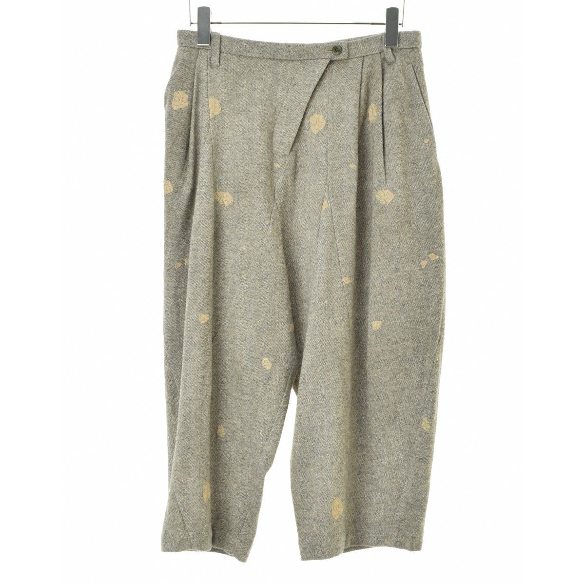 【minaperhonen】15AW sa4312 pebble シルクウールクロップドパンツ