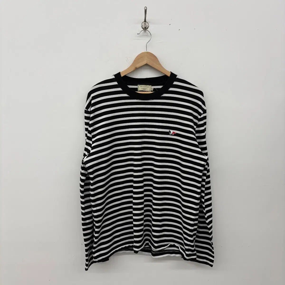 メゾンキツネ ストライプ 長袖 Tシャツ メンズXL