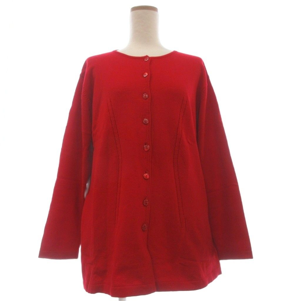 ジバンシィ GIVENCHY GLAMOUR カーディガン 長袖 カシミヤ 赤 レッド 46