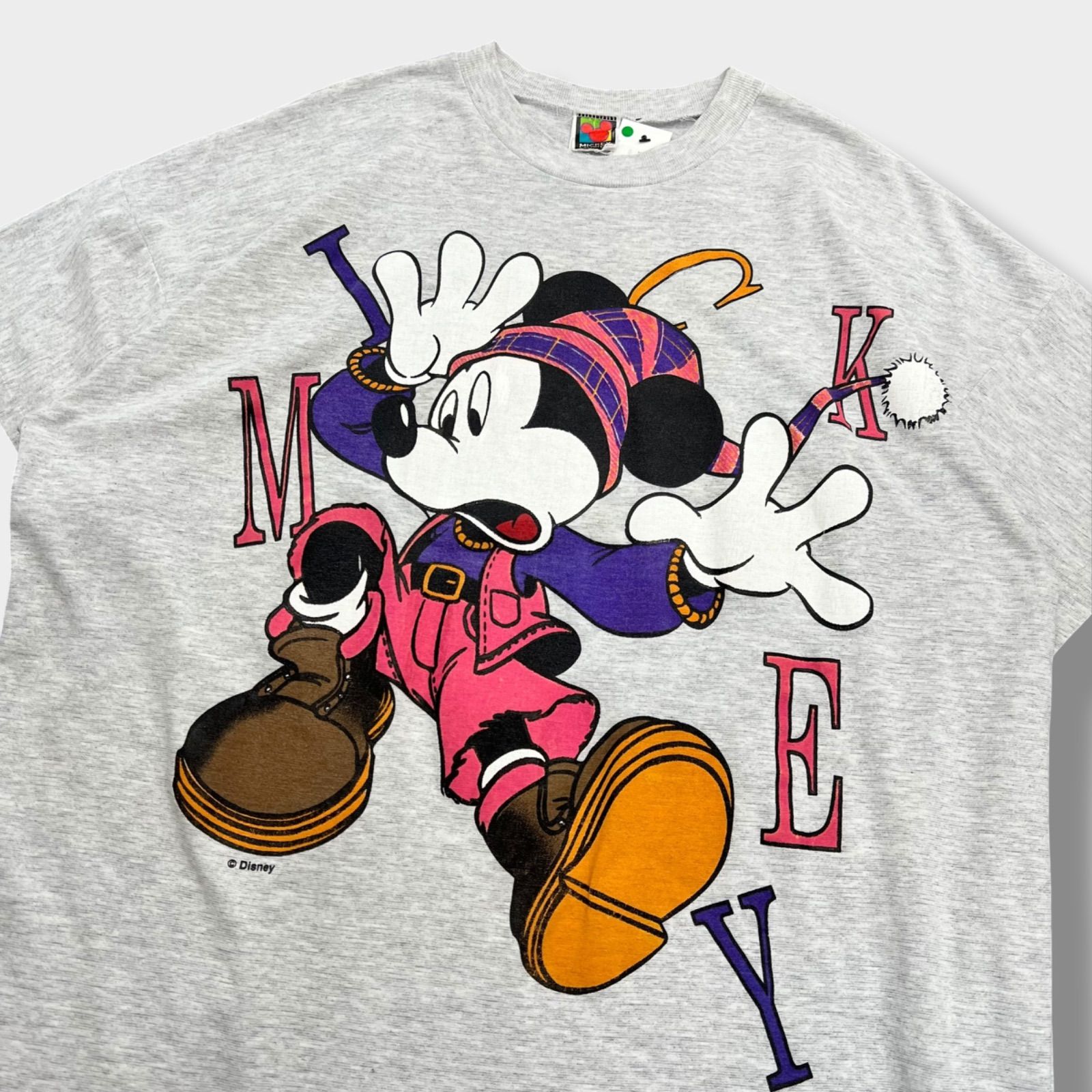 Disney Vintage Mickey Mouse 90s シングルステッチ Tシャツ 