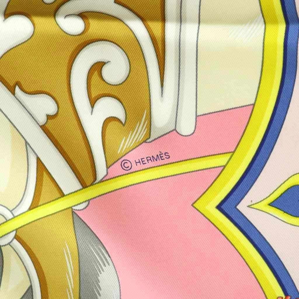 エルメス HERMES HARNAIS DE COEUR カレ90 スカーフ 総柄 シルク ピンク マルチカラー /MI ■OS ■OH エルメス HERMES HARNAIS DE COEUR カレ90 スカーフ 総柄 シルク ピンク マルチカラー /MI ■OS ■OH