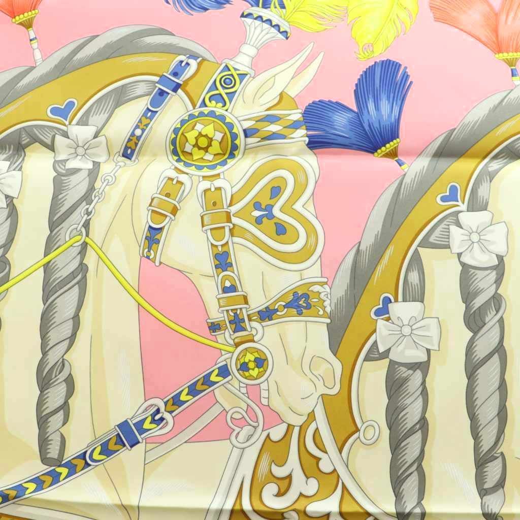 エルメス HERMES HARNAIS DE COEUR カレ90 スカーフ 総柄 シルク ピンク マルチカラー /MI ■OS ■OH エルメス HERMES HARNAIS DE COEUR カレ90 スカーフ 総柄 シルク ピンク マルチカラー /MI ■OS ■OH