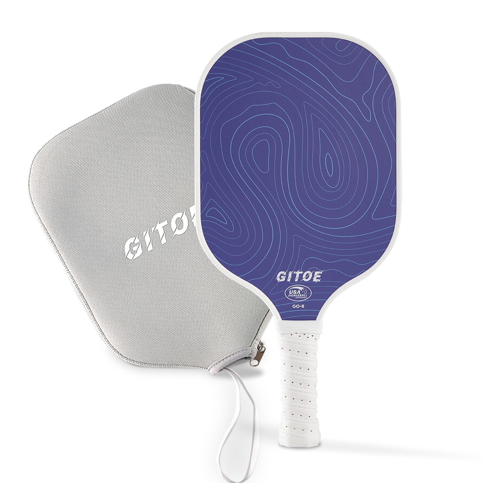 新品 GITOE ピックルボールパドル、軽量カーボンファイバー、USAPA承認ピックルボールシングルラケット、ポリプロピレンハニカムコア、快適なグリップとパドルカバー、ピックルボールパドルセット すべての年齢へのギフト。
