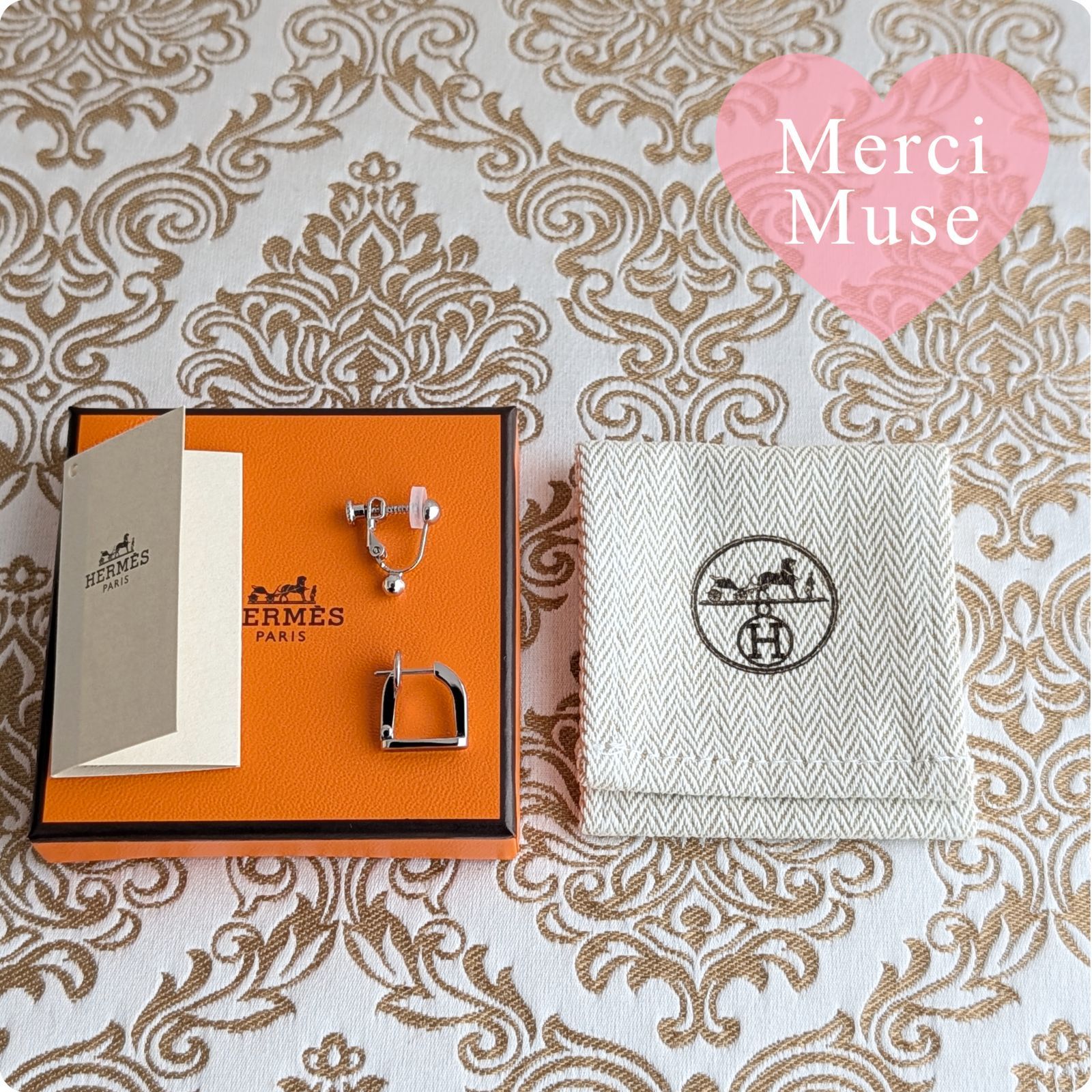 ❤未使用品❤エトリエ片耳ピアス シングルピアス ノワールxSシルバー 