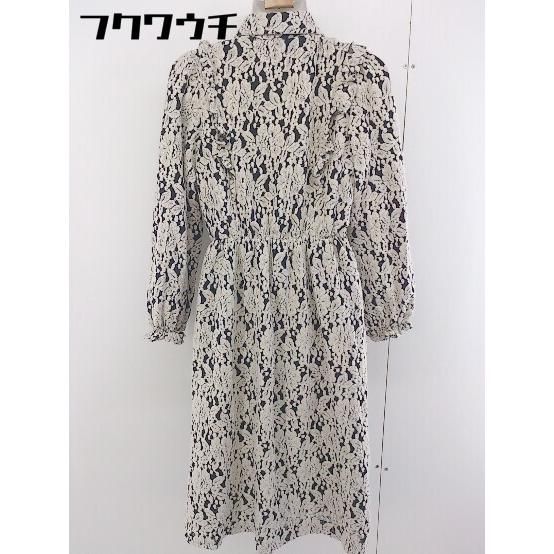 ◇ LEBECCA boutique ウエストゴム 花柄 フリル 長袖 膝下丈 ワンピース サイズF アイボリー ブラック レディース 【中古】 【1112220001725】 ◇ LEBECCA boutique ウエストゴム 花柄 フリル 長袖 膝下丈 ワンピース サイズF アイボリー ブラック レディース 【中古】 【1112220001725】