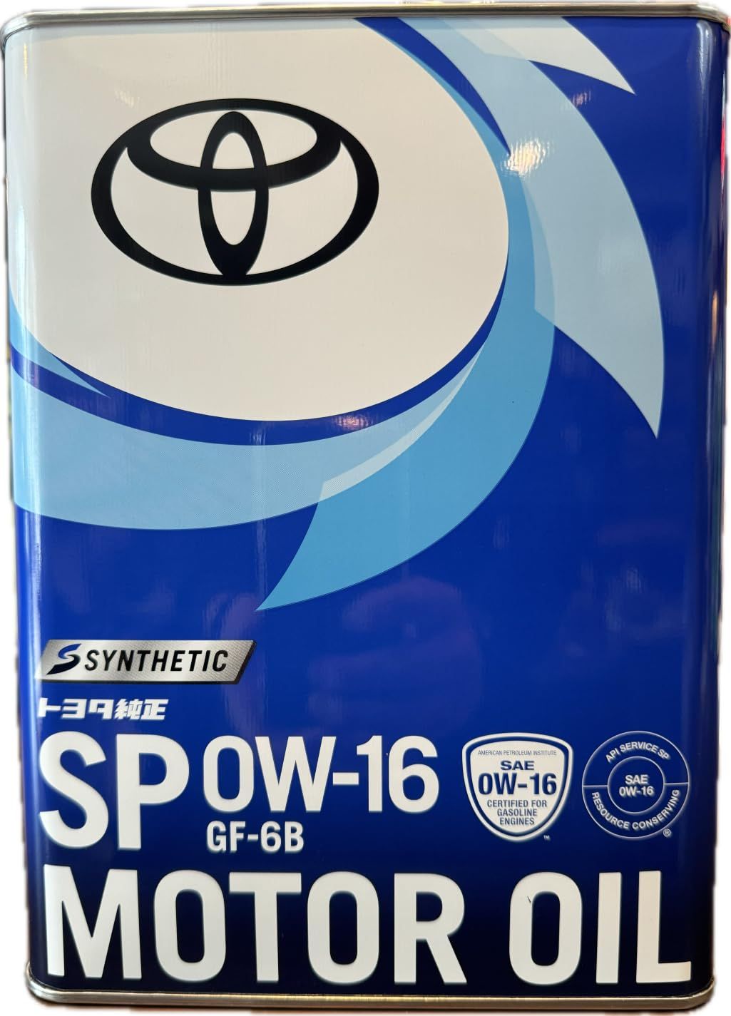 新品 TOYOTA(トヨタ) 純正モーターオイル SP 0W-16 4L 08880-14405