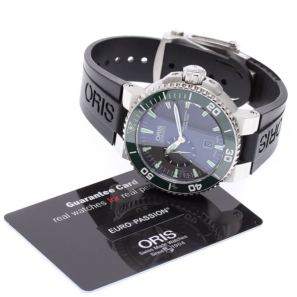 オリス ORIS 01 743 7673 4137-07 8 26 01PEB アクイス デイト 自動巻き メンズ 美品 保証書付き_902047 オリス ORIS 01 743 7673 4137-07 8 26 01PEB アクイス デイト 自動