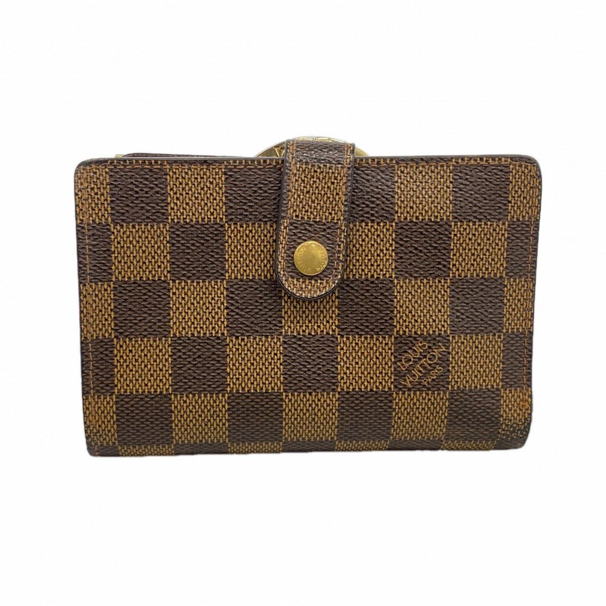 【6ec2652】ルイヴィトン 財布 ダミエ ポルトモネビエ ヴィエノワ N61664 エベヌ【中古】レディース