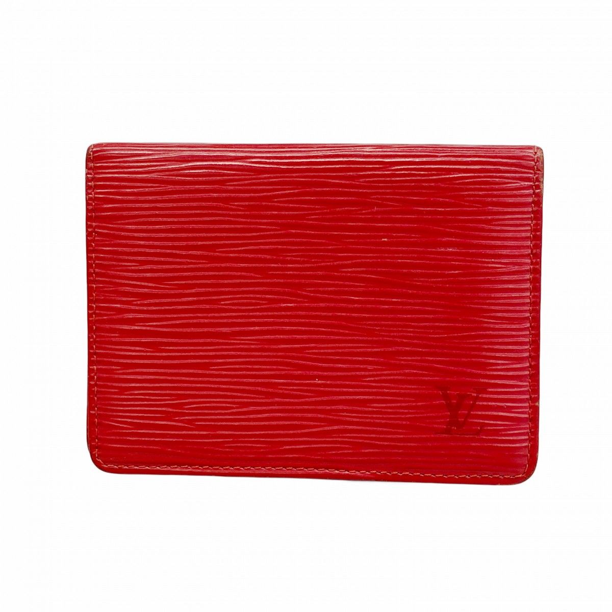 【6ec2675】ルイヴィトン カードケース エピ ポルト2カルトヴェルティカル M63207 カスティリアンレッド【中古】メンズ レディース ユニセックス