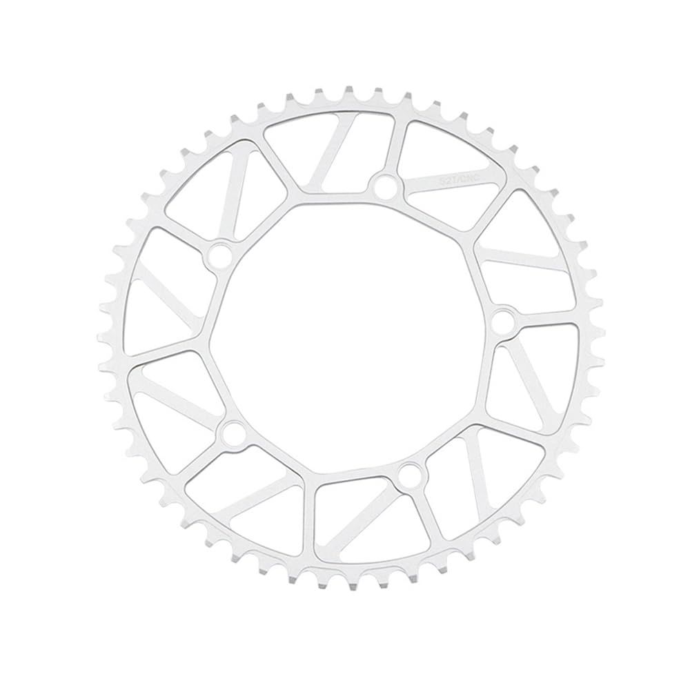 新品 Litepro折りたたみ自転車フルホロー自転車チェーンホイール48/50/52/54/56 / 58TチェーンリングBCD130超軽量の正の歯のディスク (銀 58T)
