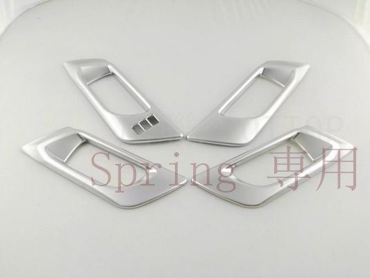 15年モデルスバルアウトバック内装ドアノブフレーム ABSシルバー仕上げ｜内ラッチ装飾プレート 2点セット F