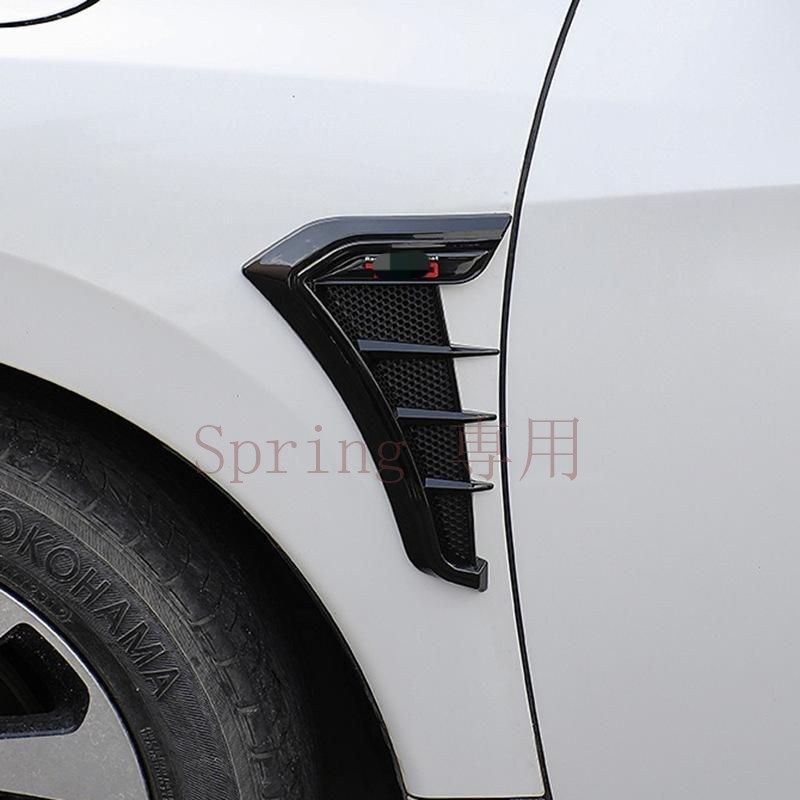トヨタ RAV4/VOXY/アルファード等 用 TRD風 リアフェンダーカバー【ピアノブラック/カーボン調】ABS製 F