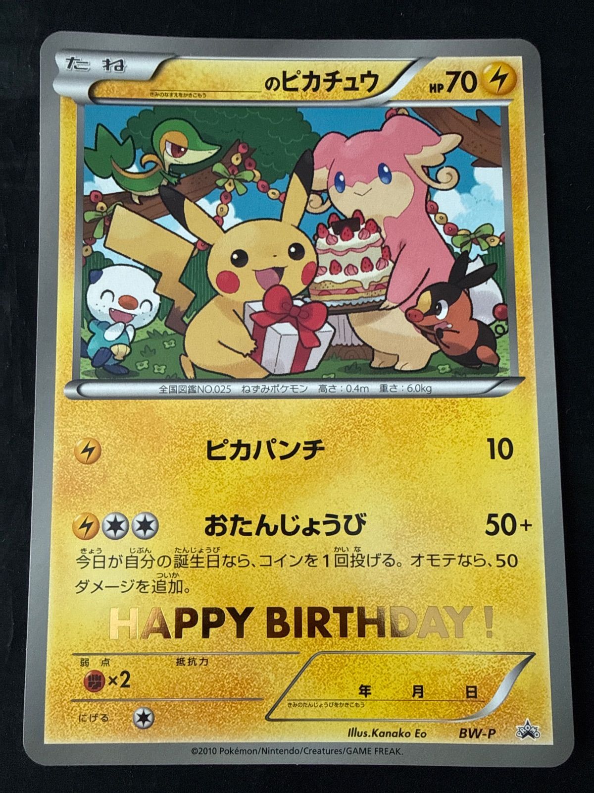 ポケモンセンター バースデーカード ピカチュウ 2010 ジャンボカード