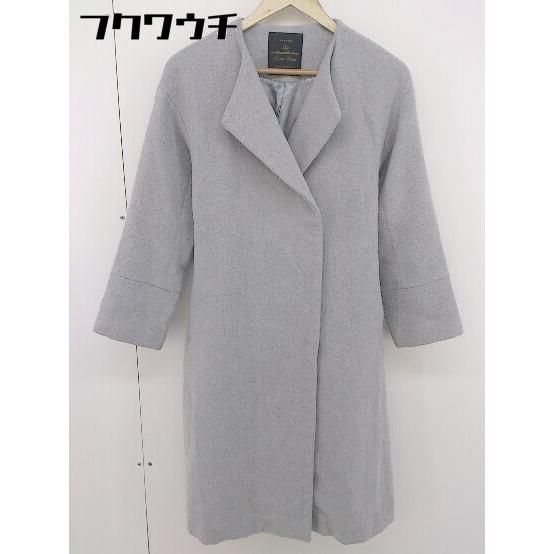 ■ ◎ nano universe ナノ ユニバース バックスリット 長袖 コート サイズ36 ライトグレー レディース 【中古】 【1202230002659】