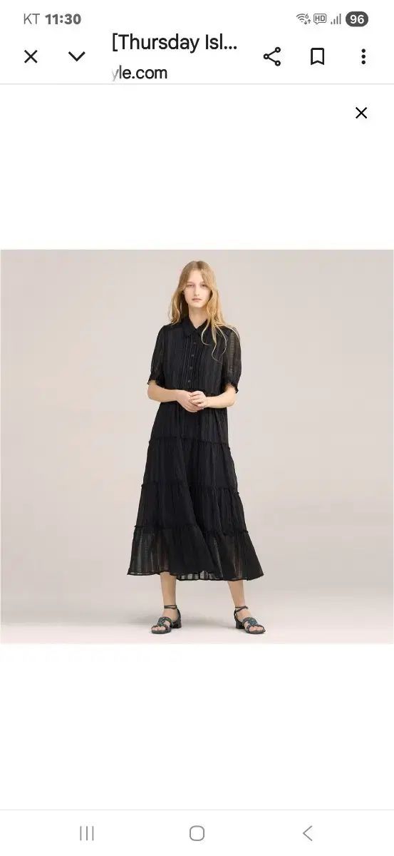 サースデーアイランド チェックシフォンワンピース