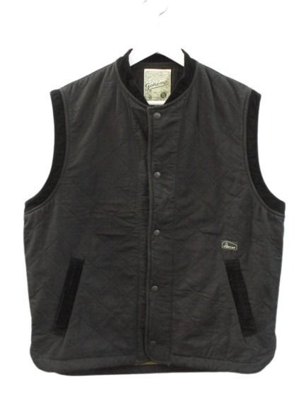 ゴーヘンプ GO HEMP キルティングベスト M チャコールグレー系 トップス