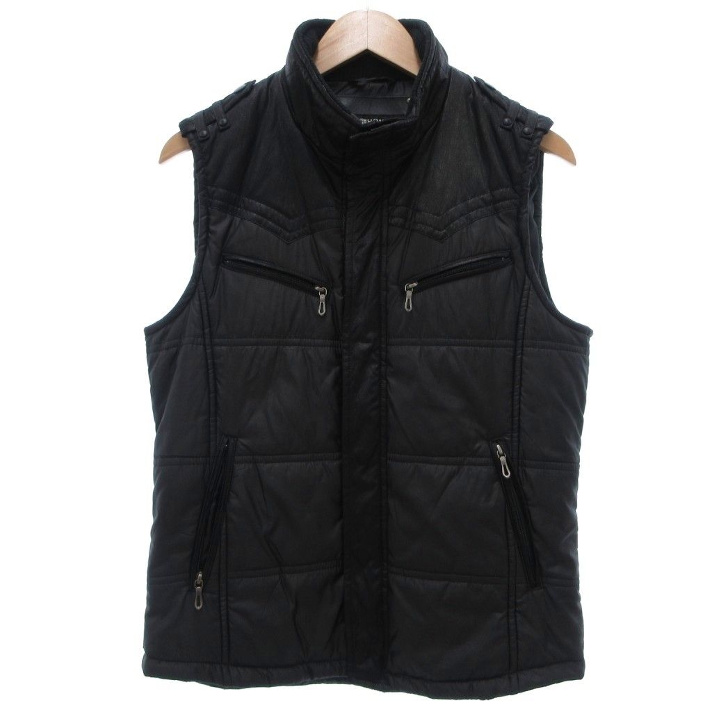 5351プールオム 5351 POUR LES HOMMES ベスト 中綿 3 スタンドカラー 黒 ジップアップ スナップボタン ポケット付き ブラック /KB ■GY06 4,830円