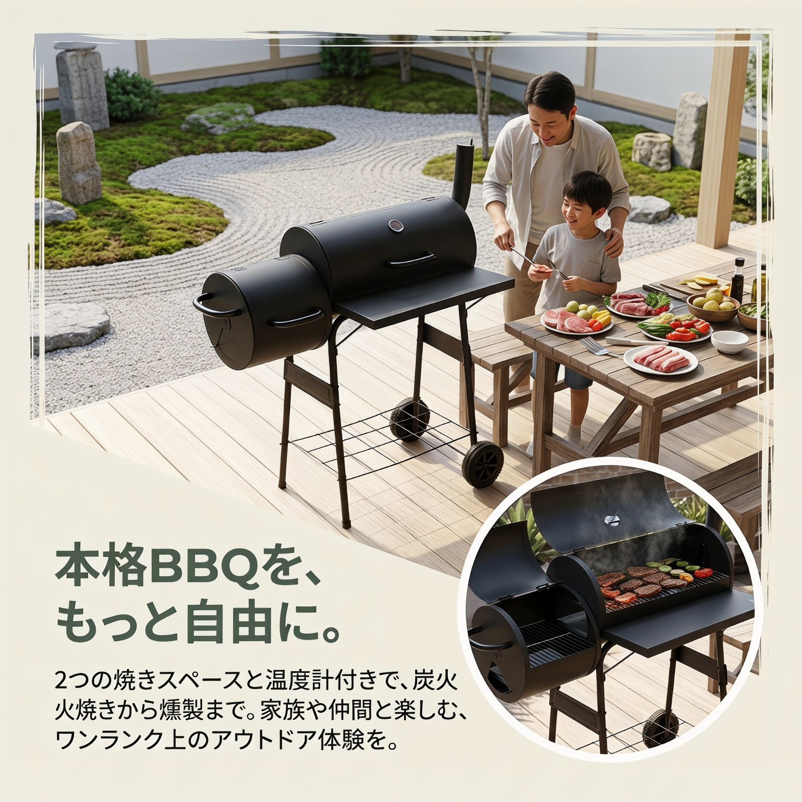 数量限定SALE☆予約販売】BBQグリル バーベキューコンロ 2か所同時調理