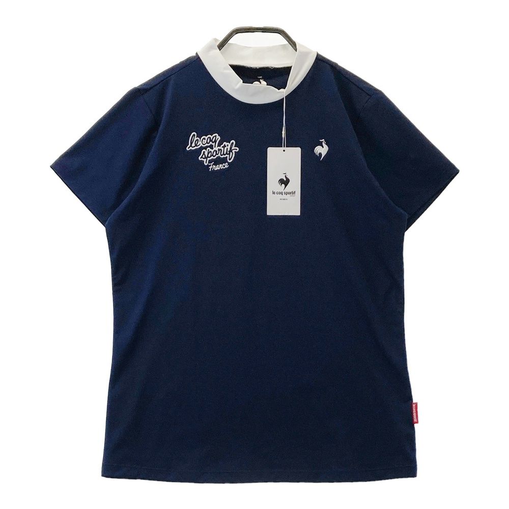 サイズ：L LE COQ GOLF ルコックゴルフ ハイネック 半袖Tシャツ ネイビー系 [240101687992] ゴルフウェア レディース ストスト
