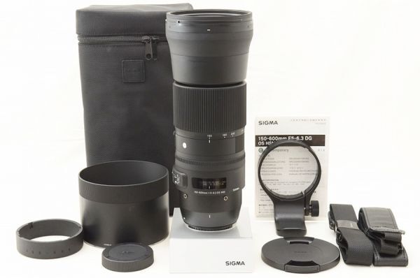 ☆美品☆ SIGMA シグマ 150-600mm F5-6.3 DG OS HSM Contemporary Canon用 ♯26050605