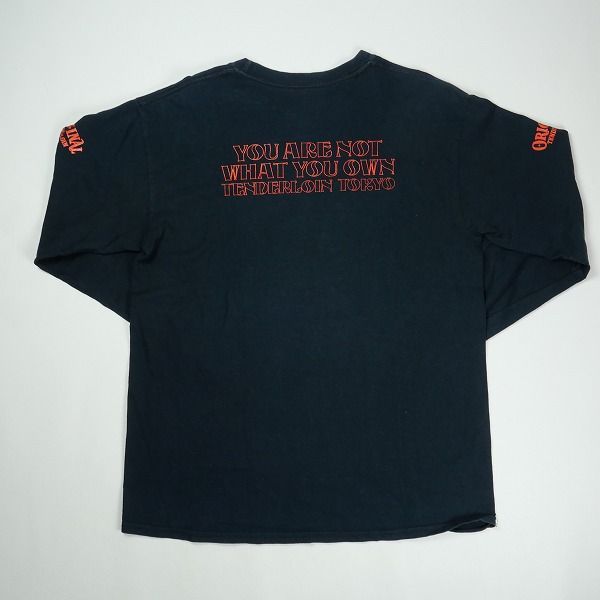 Size【M】 TENDERLOIN テンダーロイン TEE L/S O.N BLACK ロンT 黒