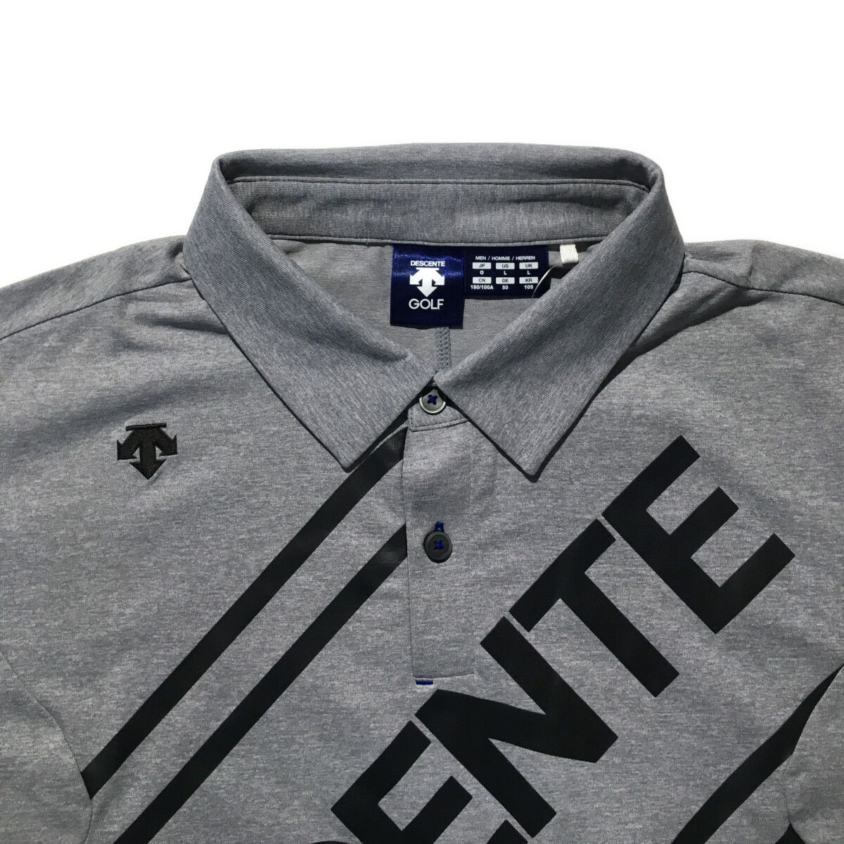 中古 メンズ デサントゴルフ DESCENTE GOLF 半袖ポロシャツ O グレー