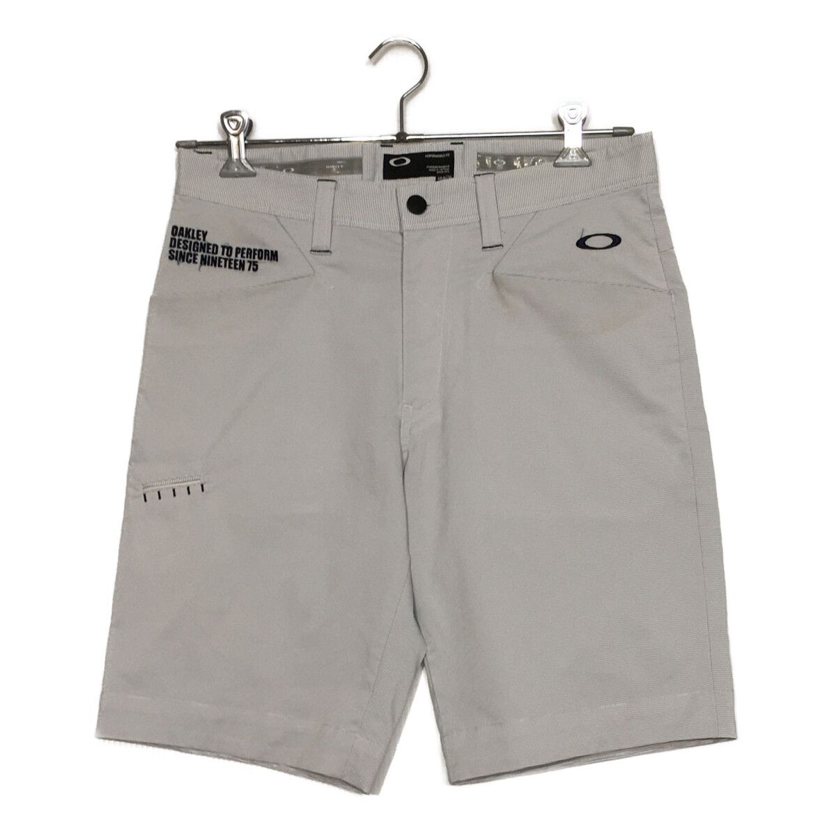 中古 メンズ オークリー OAKLEY ハーフパンツ 32インチ ホワイト系 薄手 ボーダー