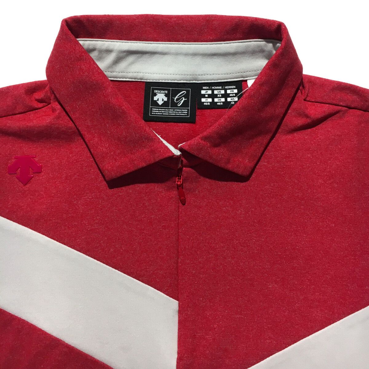 中古 メンズ デサントゴルフ DESCENTE GOLF 半袖ポロシャツ M 杢調