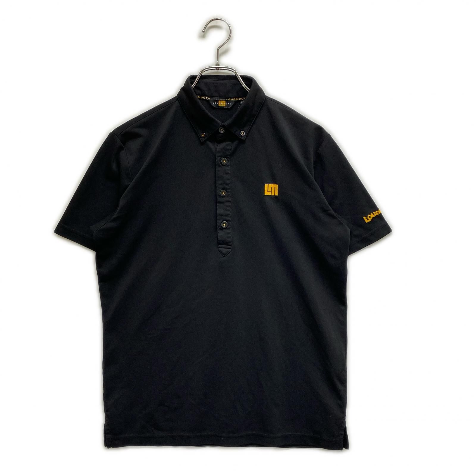 中古 メンズ ラウドマウス LOUDMOUTH 半袖ポロシャツ M 黒 ブラック