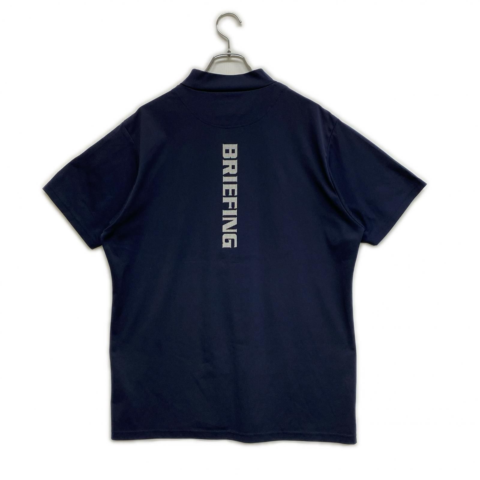 中古 メンズ ブリーフィング BRIEFING 半袖シャツ XL ネイビー モック