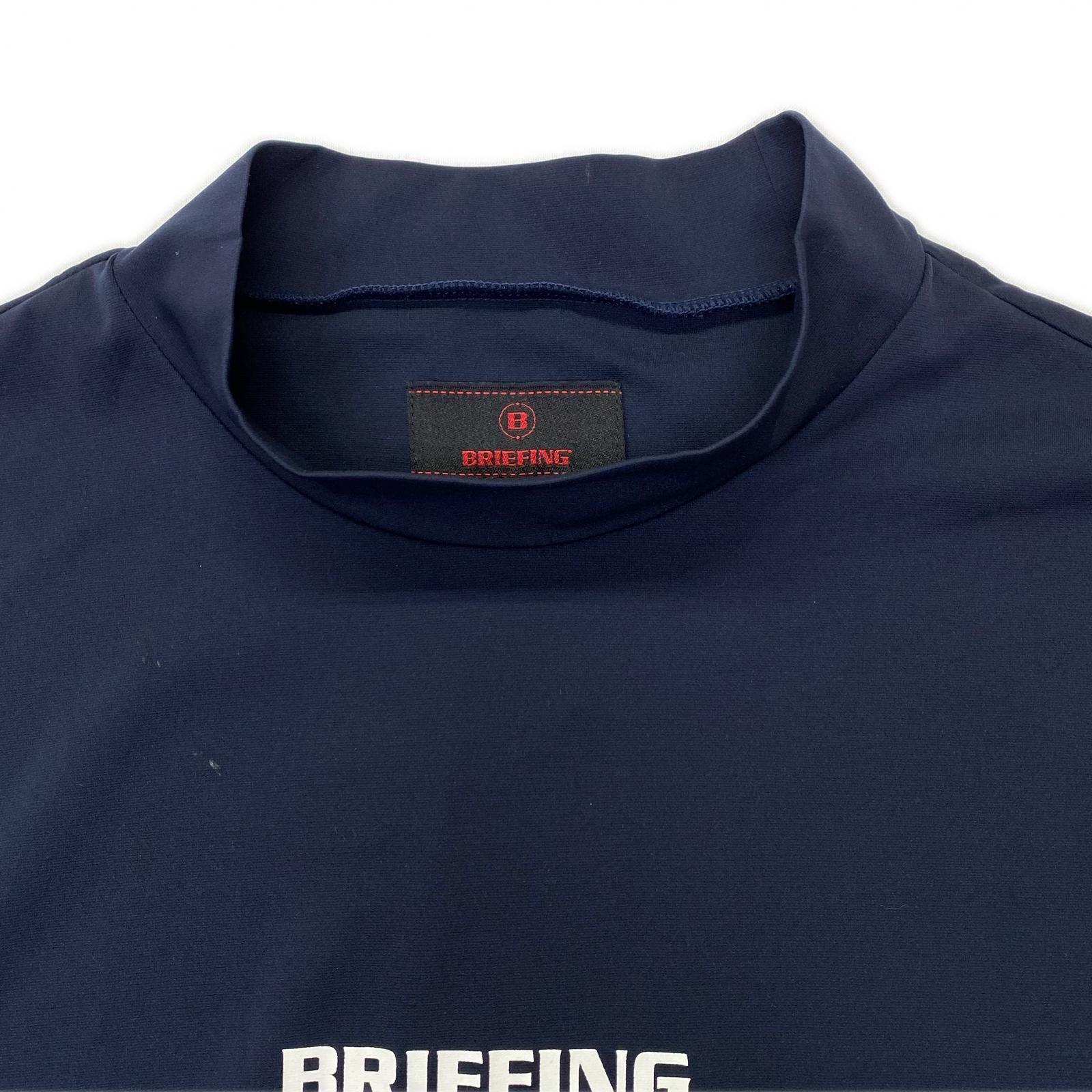 中古 メンズ ブリーフィング BRIEFING 半袖シャツ XL ネイビー モック