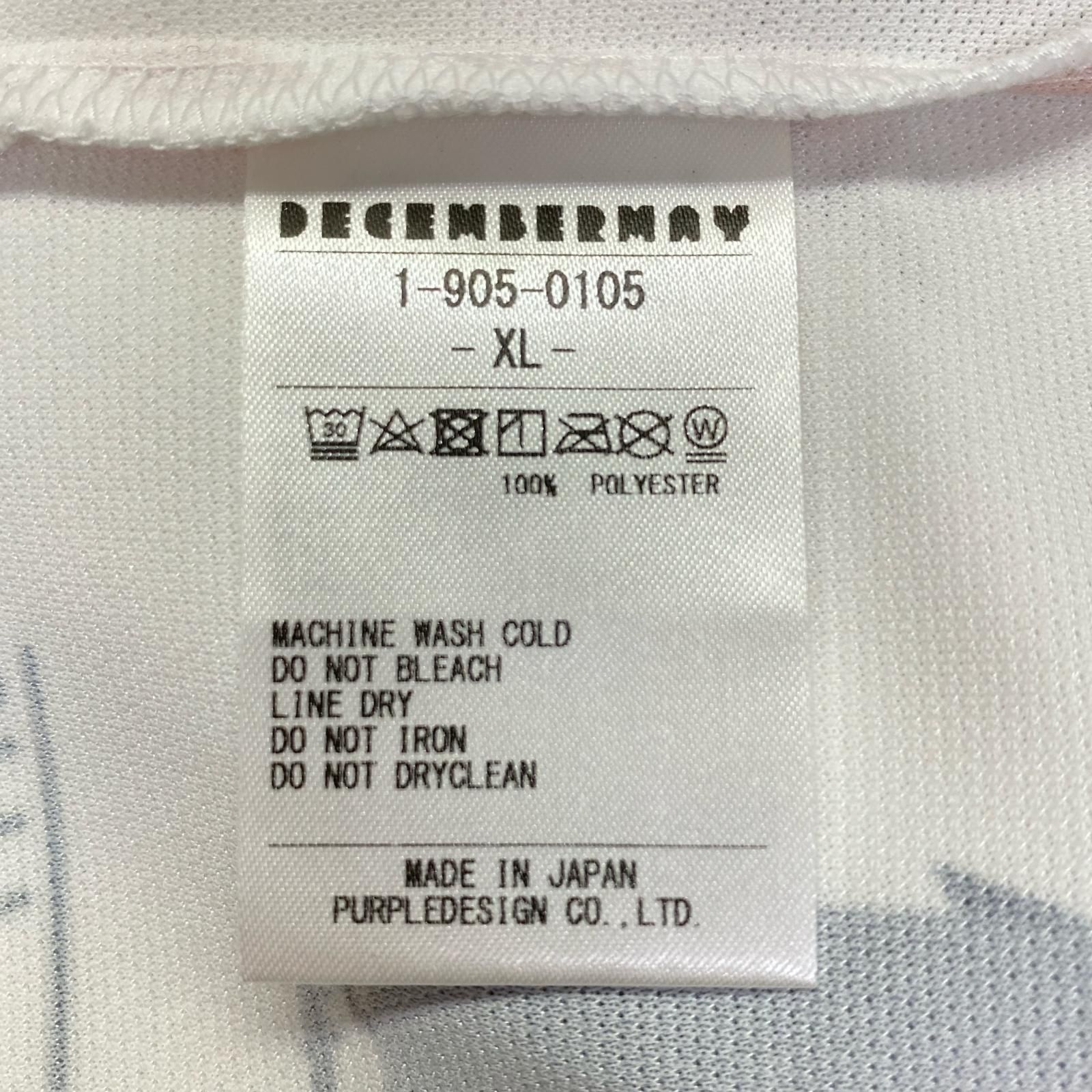 新品タグ付 定価￥27500 DECEMBERMAY ポロシャツ ホワイト XL 中古 メンズ ディセンバーメイ DECEMBERMAY 半袖ポロシャツ XL 白