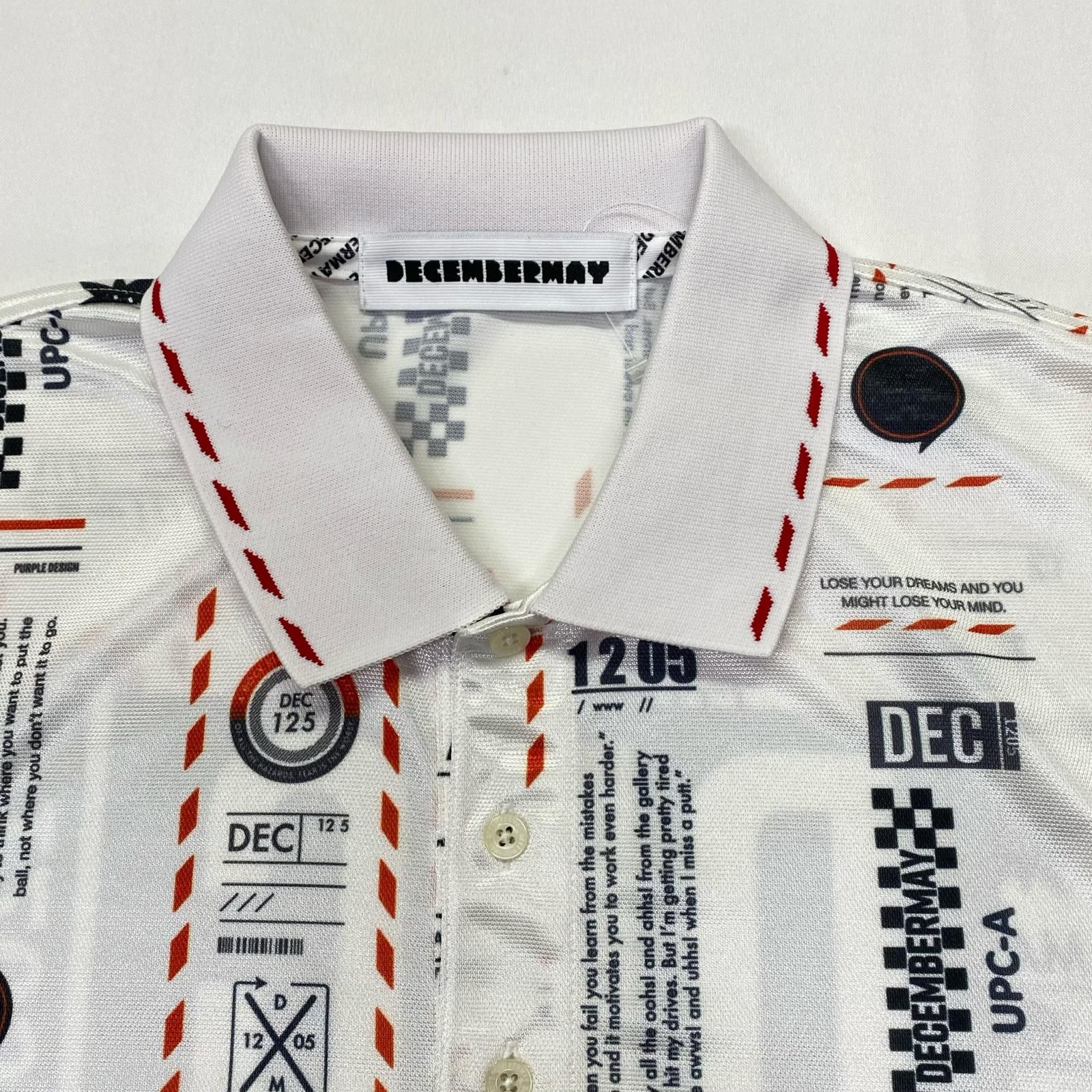 中古 メンズ ディセンバーメイ DECEMBERMAY 半袖ポロシャツ XL 白