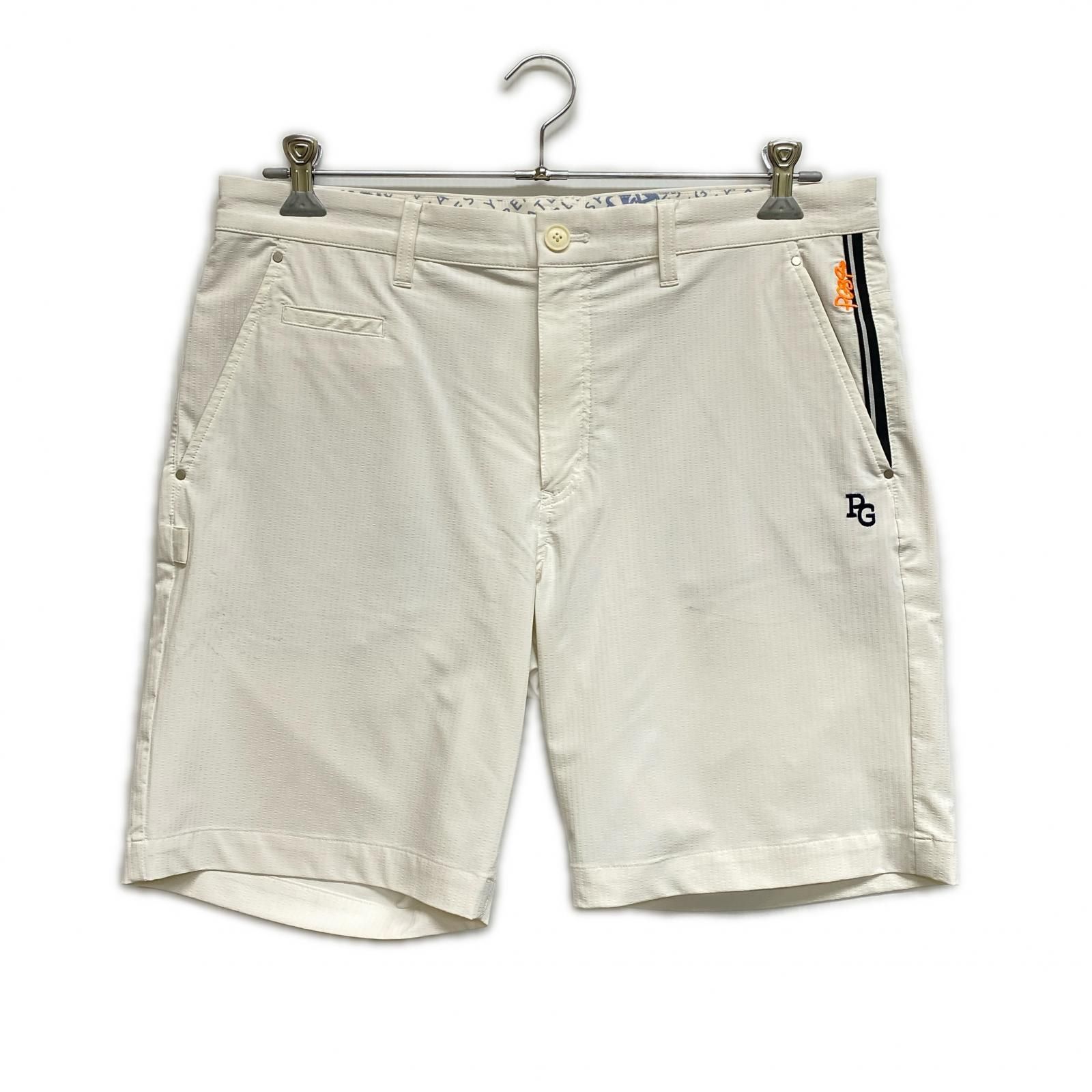中古 メンズ パーリーゲイツ PEARLY GATES ハーフパンツ 6(LL) 白 ホワイト シアサッカー