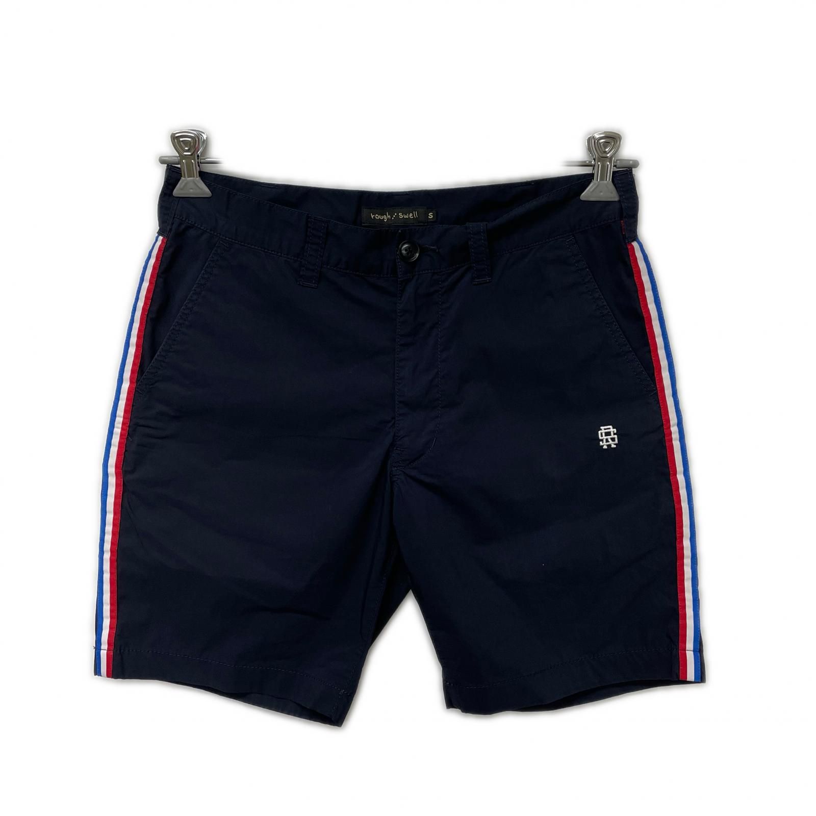 中古 メンズ ラフ＆スウェル rough&swell ショートパンツ S 紺 ネイビー メッシュ裏地付き