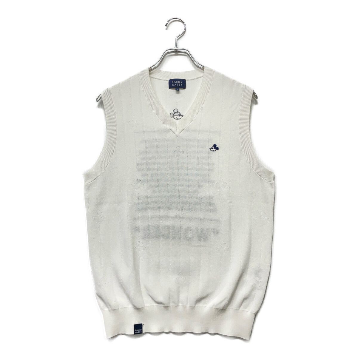 中古 メンズ パーリーゲイツ PEARLY GATES ベスト 4(M) 白 ホワイト V 