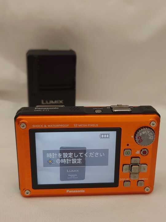 Panasonic LUMIX FT1 オレンジ色 防水カメラ 付属品付 - メルカリ
