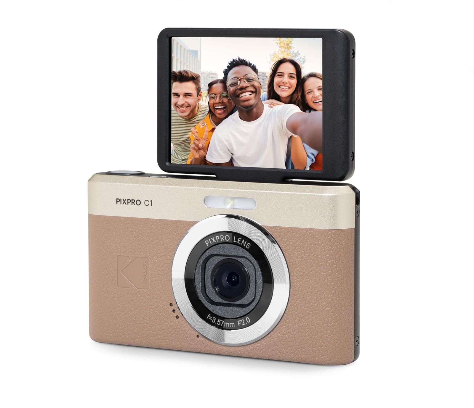 KODAK Pixpro C1 – 超コンパクトデジタルカメラ| 13MP BSI CMOS、4倍ズーム、2.8インチLCDスクリーン、LEDフラッシュ – Marron [クリ]