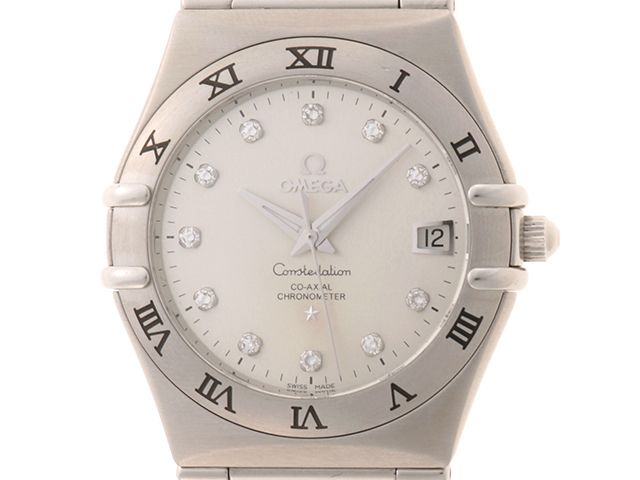 OMEGA オメガ コンステレーション コーアクシャル 創業160周年記念限定 111.10.36.20.52.001 腕時計 ウォッチ SS ステンレススチール 自動巻き シルバー11Pダイヤモンド文字盤 メンズ【中古】460