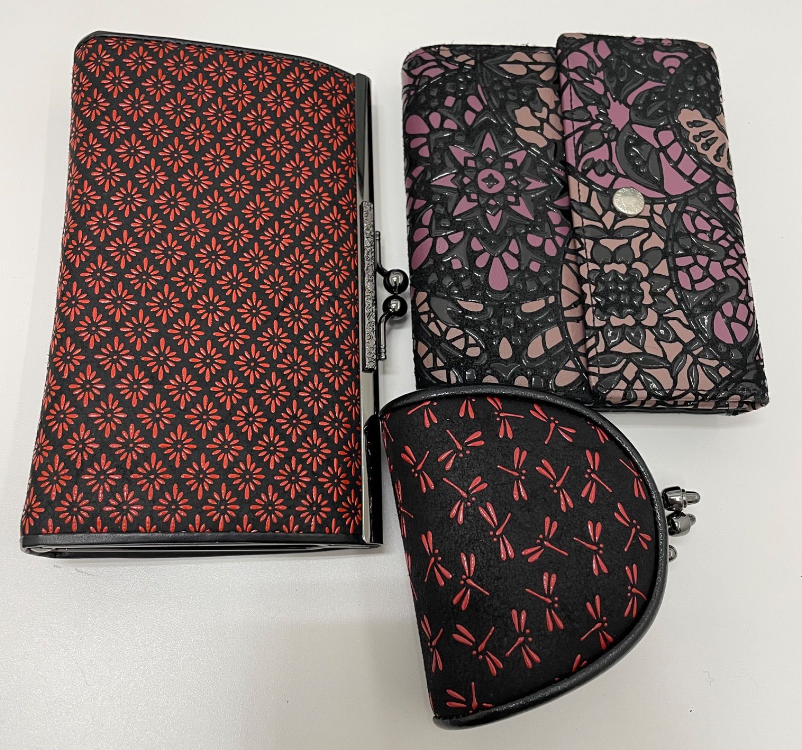 超美品 印傳屋 財布と小銭入れ 三点セット
