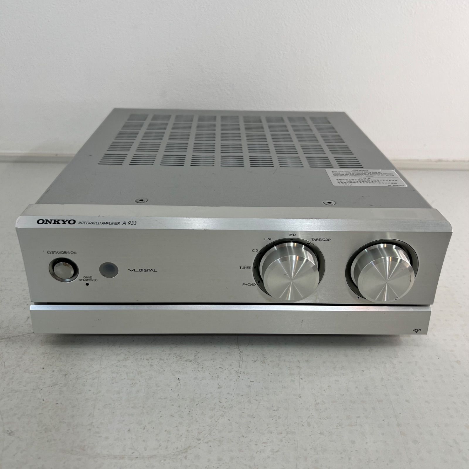 ジャンク】ONKYO A-933 プリメインアンプ シルバー オンキョウ