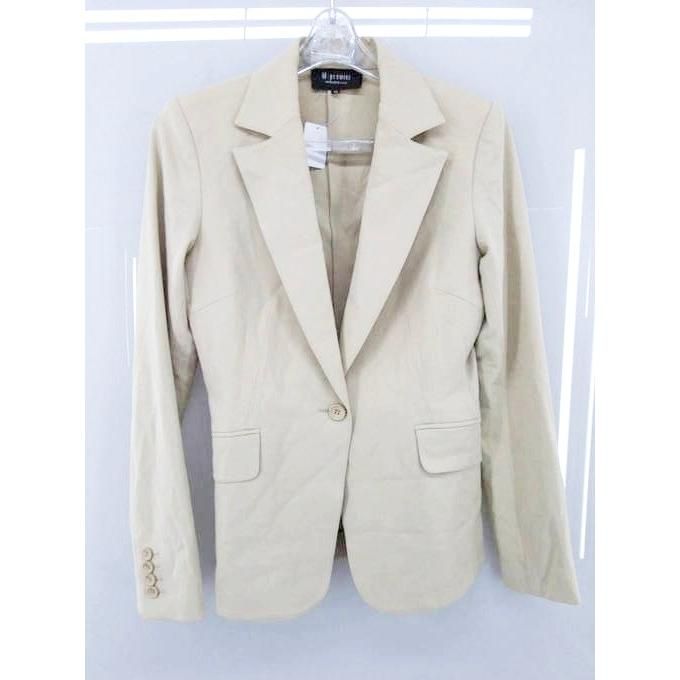 ◇ M-PREMIER エムプルミエ 1B 長袖 テーラード ジャケット 36 ベージュ レディース 【中古】 【1002796774614】