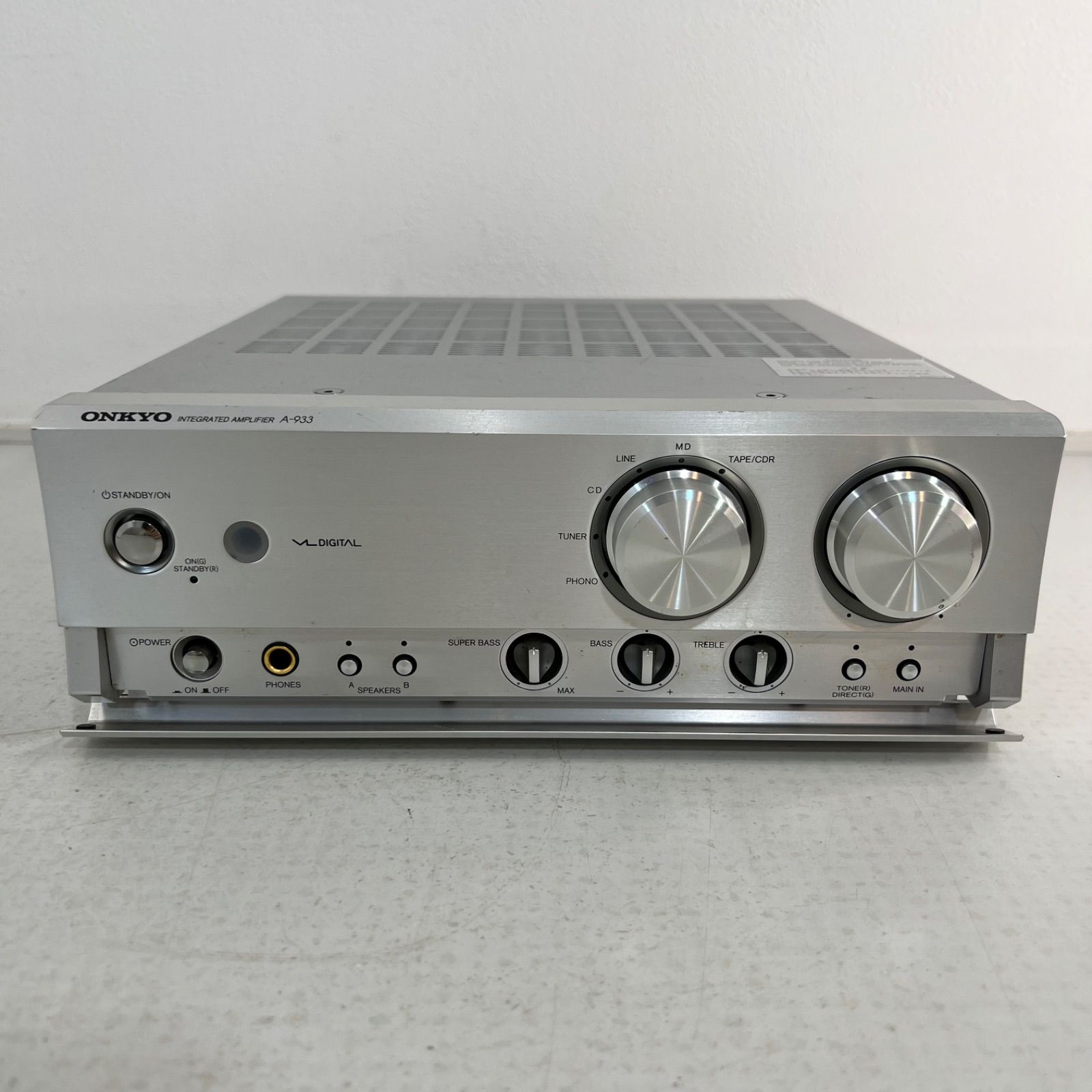 ジャンク】ONKYO A-933 プリメインアンプ シルバー オンキョウ